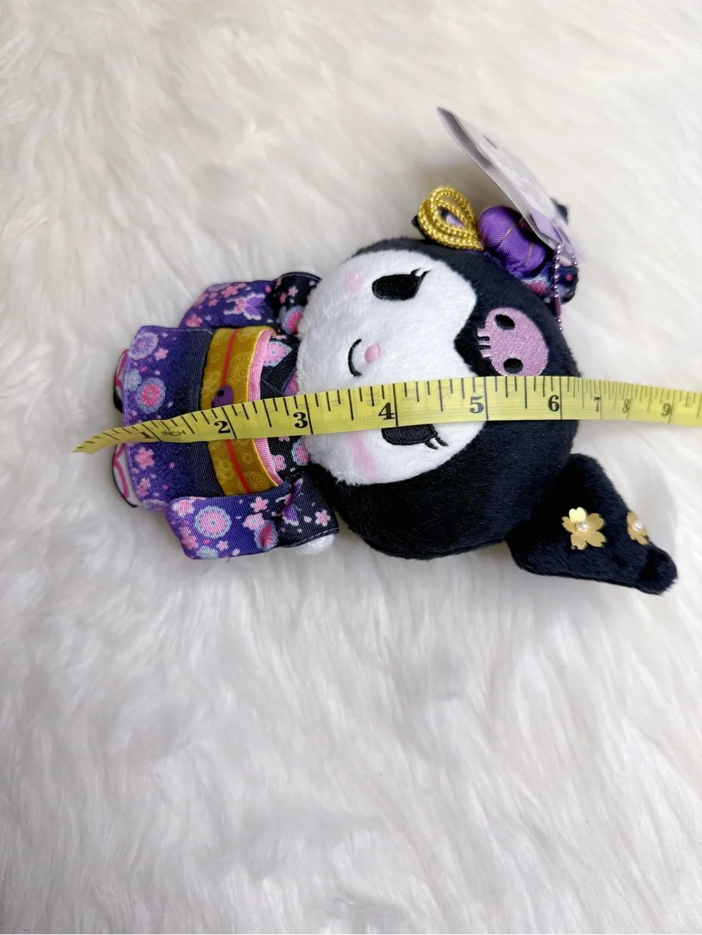 Purple Japanese Kuromi Plush Keychain bag charm